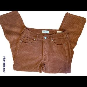 Pacsun mom jeans brown corduroy size 26